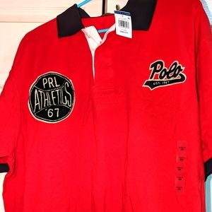 NWT Red Polo Ralph Lauren short sleeve Rugby shirt size 2XB